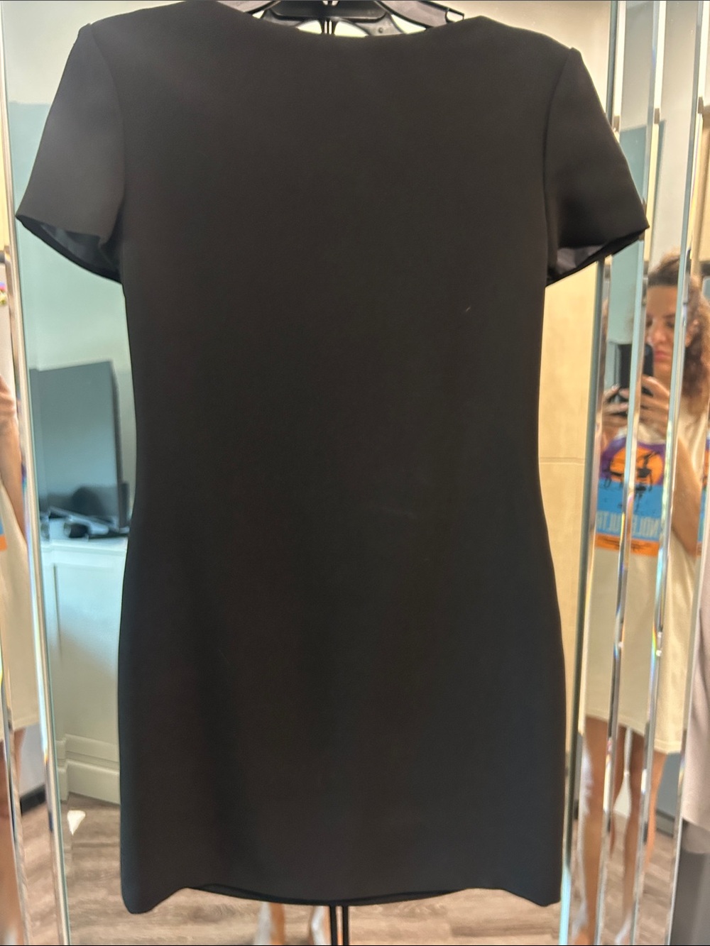 Jean Paul Gaultier Black Short Sleeve Shift Dress